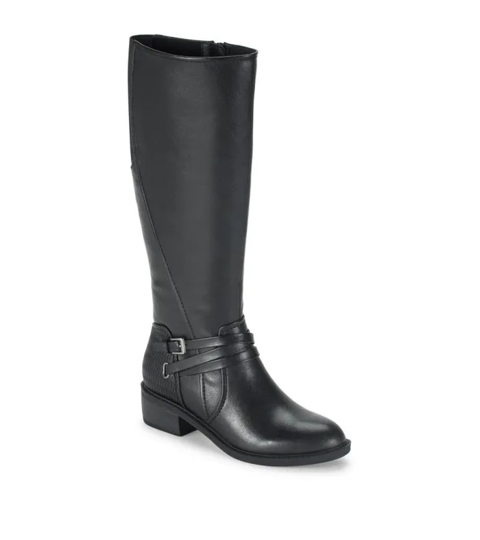 Women Baretraps Knee High Boots Stratford Wide Calf Riding Boot Black