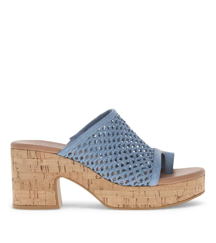 Women Baretraps Slides and Slip On Sandals Michaela Block Heel Sandal Island Blue Women Baretraps Slides and Slip On Sandals Michaela Block Heel Sandal Island Blue