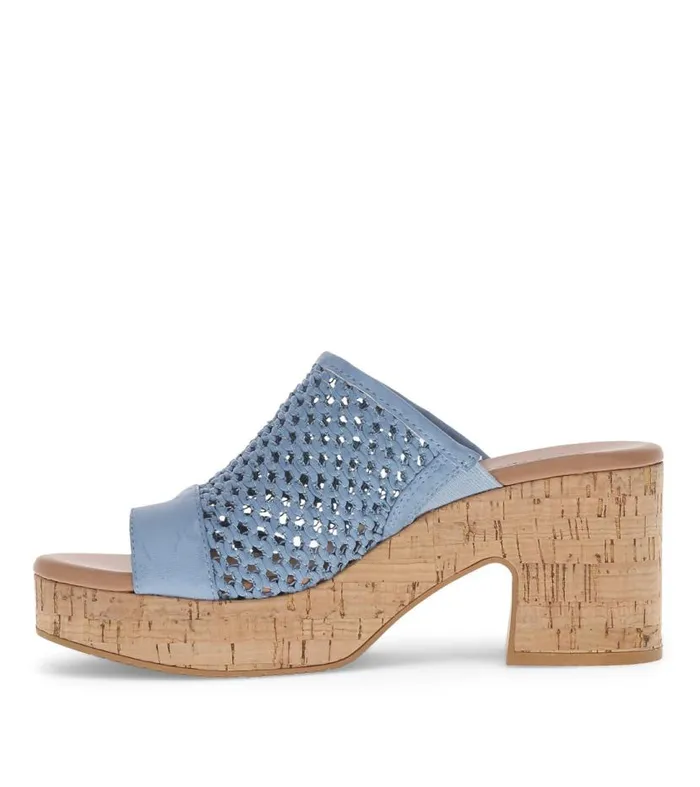 Women Baretraps Slides and Slip On Sandals Michaela Block Heel Sandal Island Blue Women Baretraps Slides and Slip On Sandals Michaela Block Heel Sandal Island Blue
