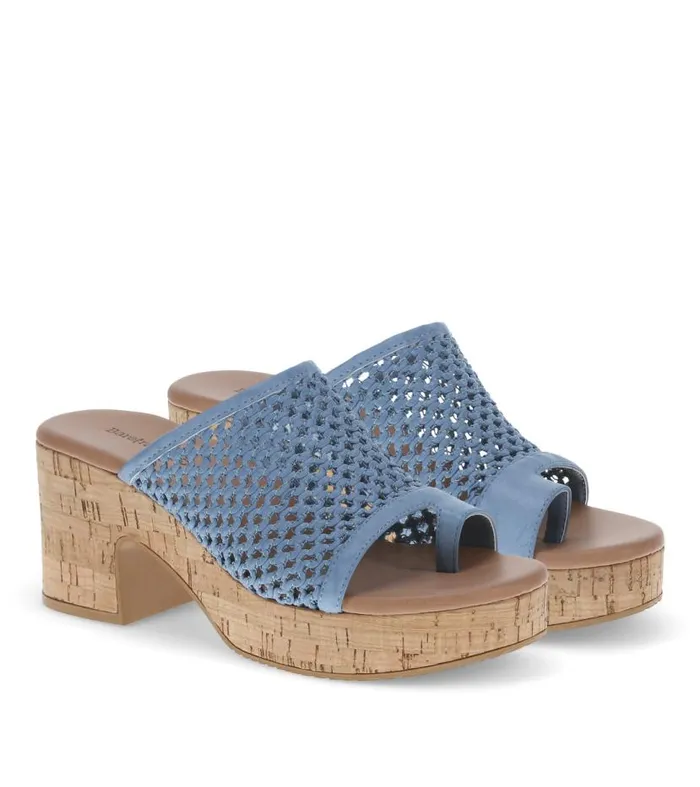 Women Baretraps Slides and Slip On Sandals Michaela Block Heel Sandal Island Blue Women Baretraps Slides and Slip On Sandals Michaela Block Heel Sandal Island Blue