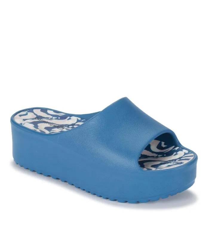 Women Baretraps Slides and Slip On Sandals Parvati Platform Sandal Atlantic Blue
