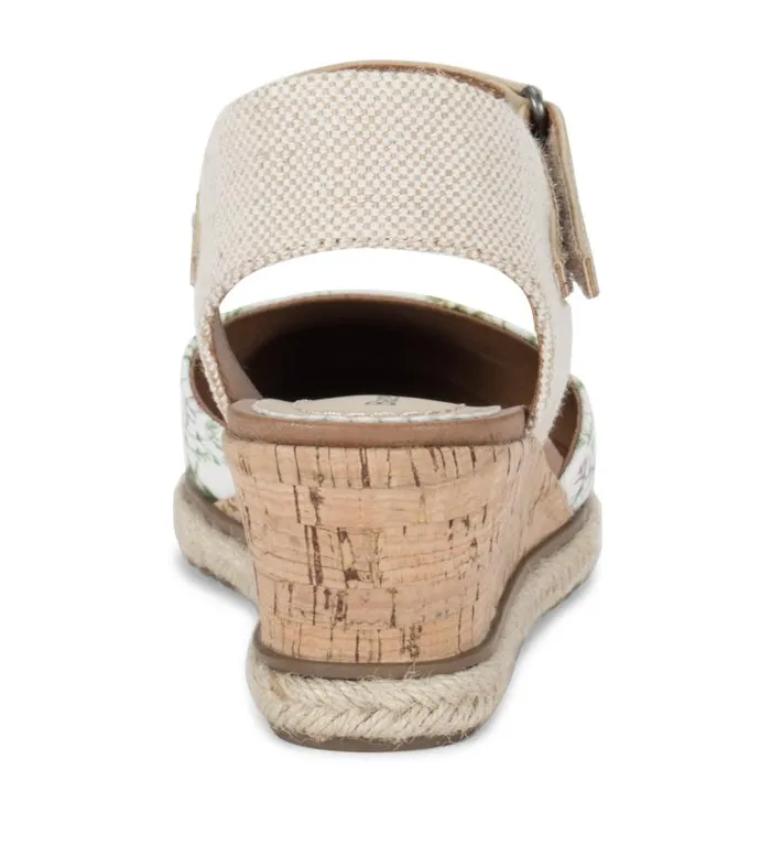 Women Baretraps Wedge Sandals Ocean Closed Toe Wedge Sandal White Multi Flower Canvas Women Baretraps Wedge Sandals Ocean Closed Toe Wedge Sandal White Multi Flower Canvas
