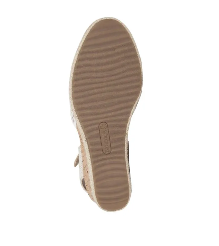 Women Baretraps Wedge Sandals Ocean Closed Toe Wedge Sandal White Multi Flower Canvas Women Baretraps Wedge Sandals Ocean Closed Toe Wedge Sandal White Multi Flower Canvas