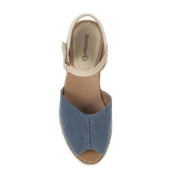 Women Baretraps Wedge Sandals Odetta Espadrille Wedge Sandal Navy Blue Canvas Women Baretraps Wedge Sandals Odetta Espadrille Wedge Sandal Navy Blue Canvas