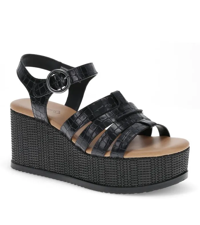 Women Baretraps Wedge Sandals Savannah Wedge Sandal Black