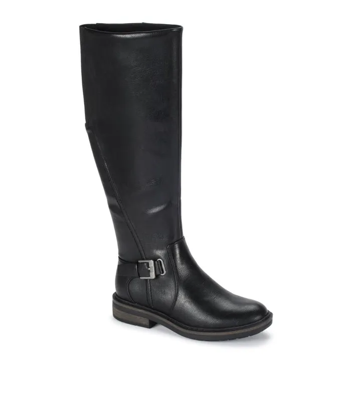 Women Baretraps Wide Calf Boots Autumn Wide Calf Riding Boot Black
