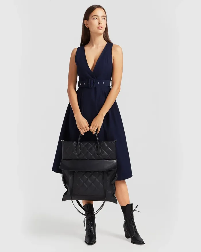 Women Belle and Bloom Miss Independence Midi Dress 8211 Navy Dresses