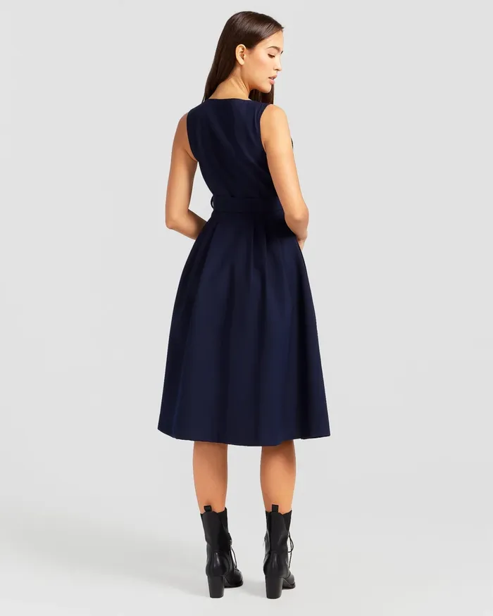 Women Belle and Bloom Miss Independence Midi Dress 8211 Navy Dresses