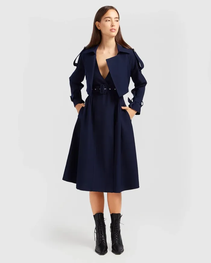 Women Belle and Bloom Miss Independence Midi Dress 8211 Navy Dresses