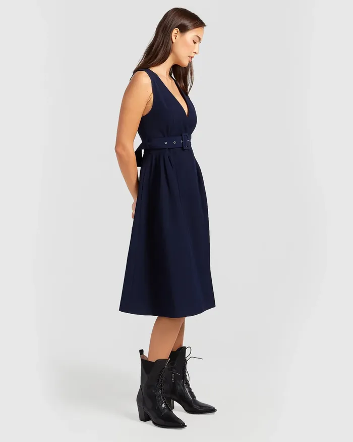 Women Belle and Bloom Miss Independence Midi Dress 8211 Navy Dresses