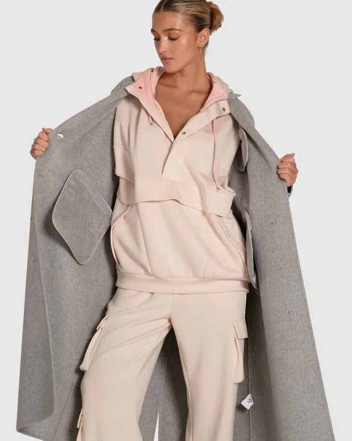 Women Belle and Bloom Tainted Love Longline Coat 8211 Grey Marle Coats and Jackets