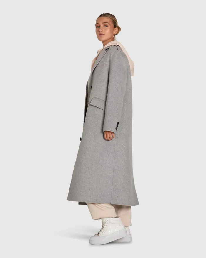 Women Belle and Bloom Tainted Love Longline Coat 8211 Grey Marle Coats and Jackets
