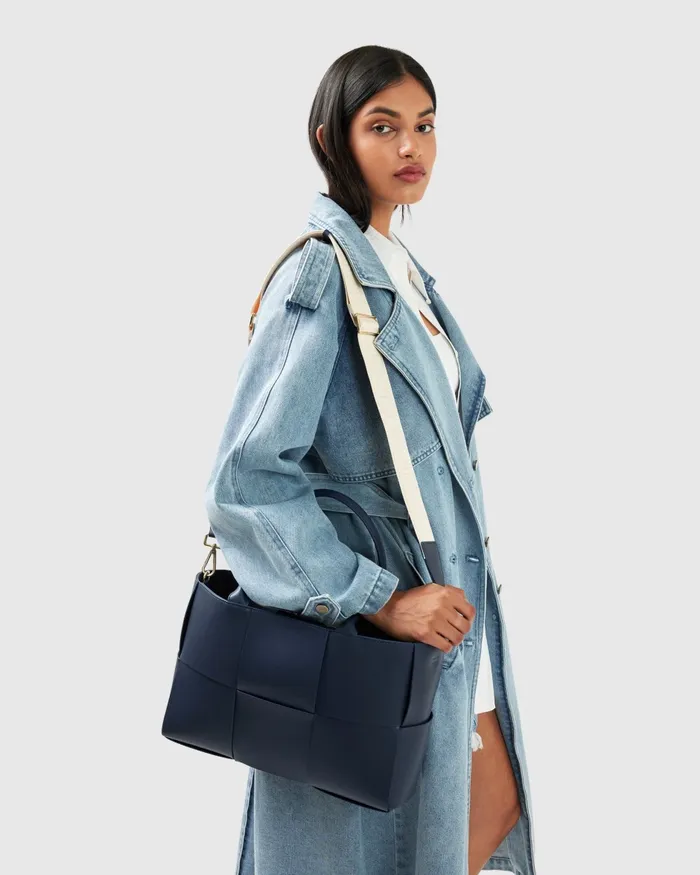 Women Belle and Bloom Wild Skies Denim Trench 8211 Stonewash Coats and Jackets