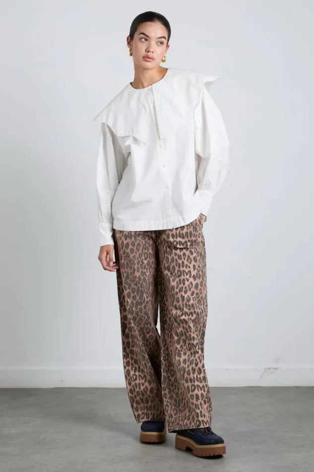 Women Bottoms Damson Madder Rafe Pant 8211 Leopard Print