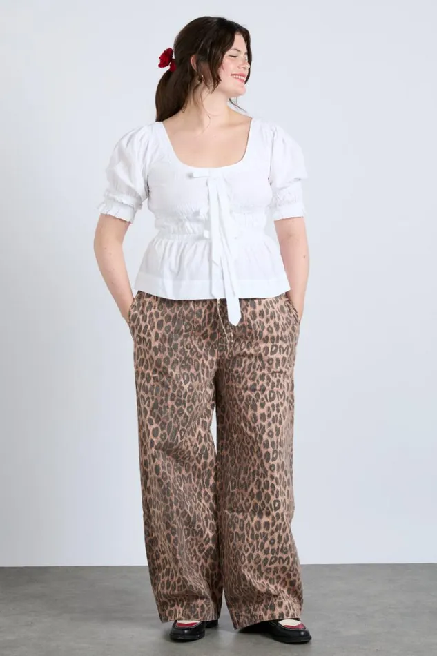 Women Bottoms Damson Madder Rafe Pant 8211 Leopard Print