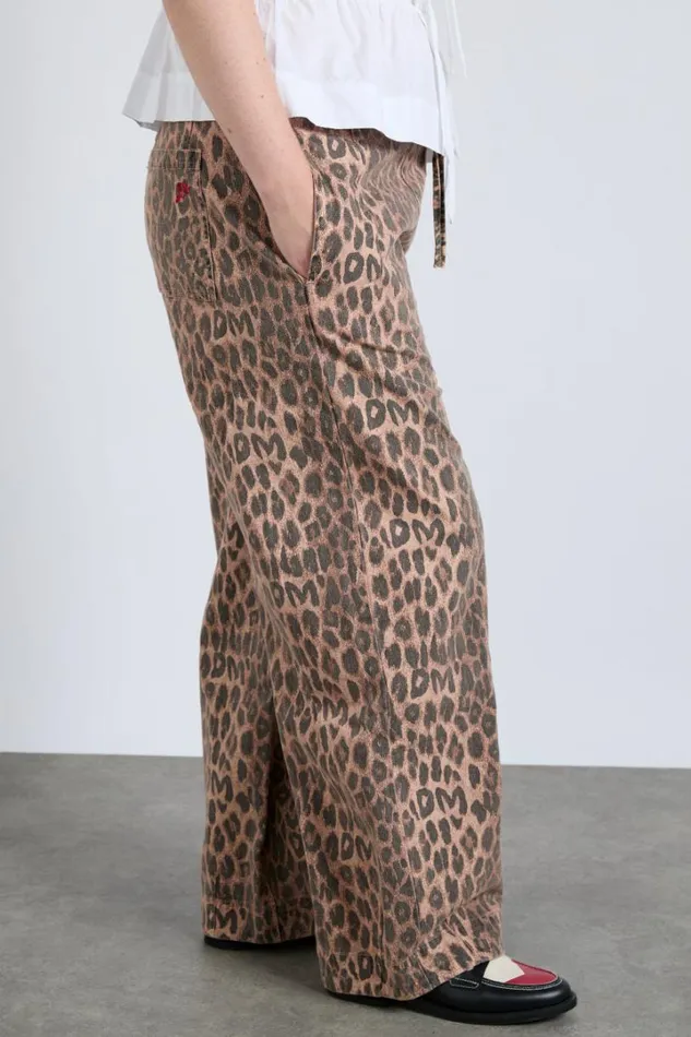 Women Bottoms Damson Madder Rafe Pant 8211 Leopard Print