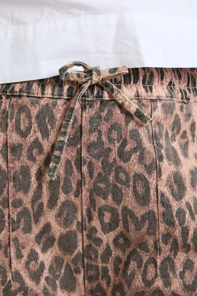 Women Bottoms Damson Madder Rafe Pant 8211 Leopard Print
