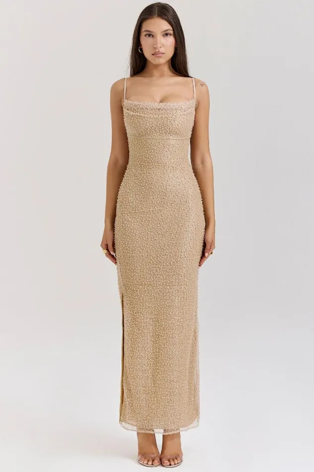 Women Calla Seapearl Embellished Maxi Dress House Of CB Dresses