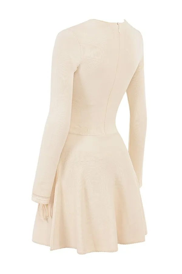 Women Caprice Cream Dainty Knit Mini Dress House Of CB Dresses