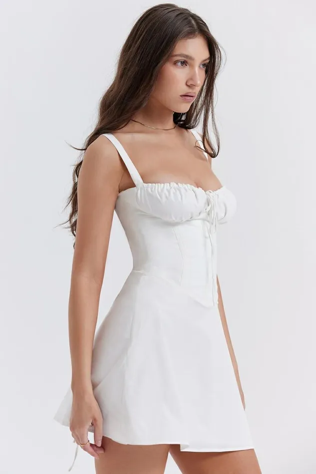 Women Carlotta White Corset Mini Dress House Of CB Dresses