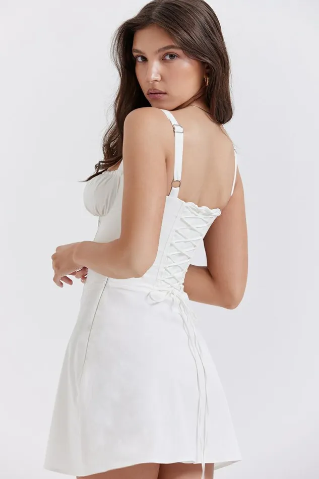 Women Carlotta White Corset Mini Dress House Of CB Dresses
