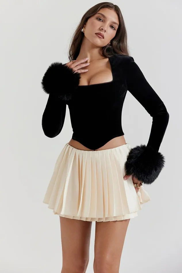 Women Catriona Black Velvet Corset House Of CB Corsets