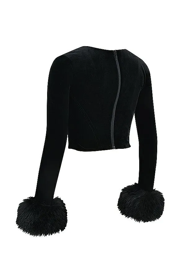 Women Catriona Black Velvet Corset House Of CB Corsets