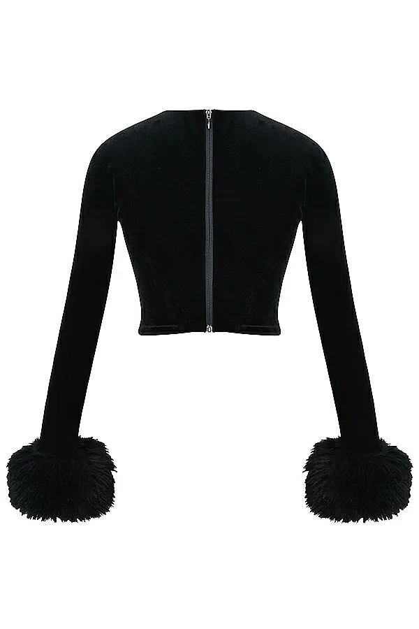 Women Catriona Black Velvet Corset House Of CB Corsets