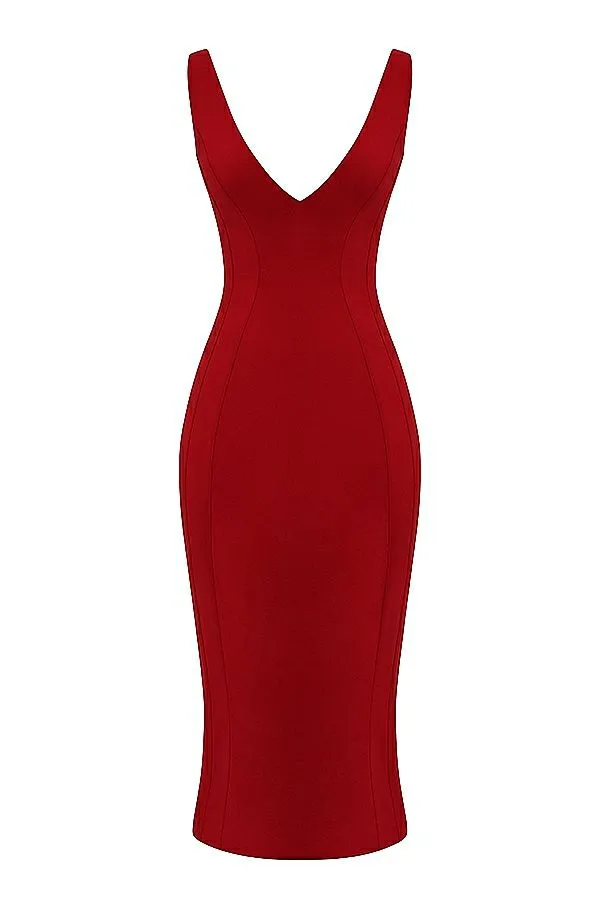 Women Cece Red Rose Plunge Maxi Dress House Of CB Dresses Women Cece Red Rose Plunge Maxi Dress House Of CB Dresses
