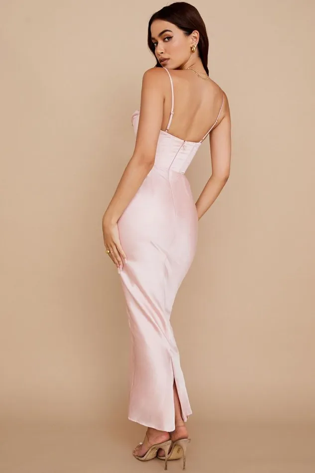 Women Charmaine Blush Pink Corset Maxi Dress House Of CB Dresses Women Charmaine Blush Pink Corset Maxi Dress House Of CB Dresses