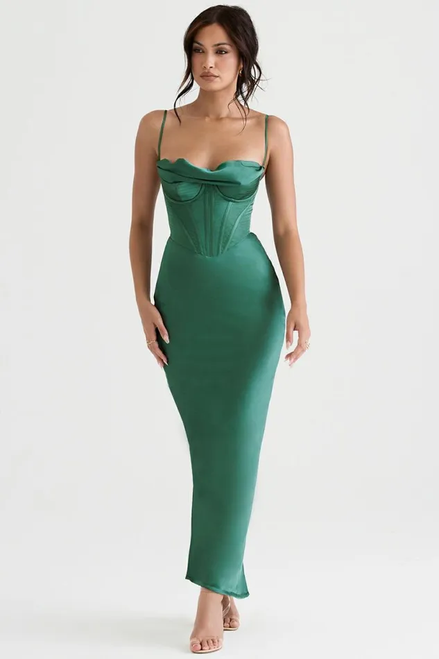 Women Charmaine Forest Corset Maxi Dress House Of CB Dresses Women Charmaine Forest Corset Maxi Dress House Of CB Dresses