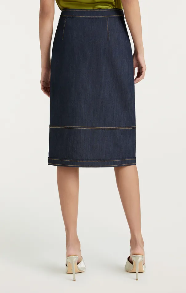 Women Cinq Sept Bottoms Acacia Skirt Indigo