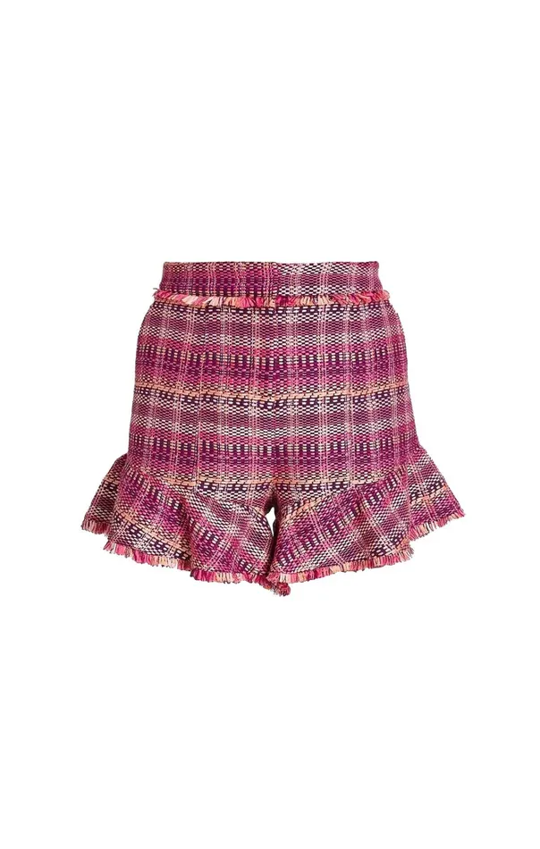 Women Cinq Sept Bottoms Boxweave Lexie Short Pink Candy Multi