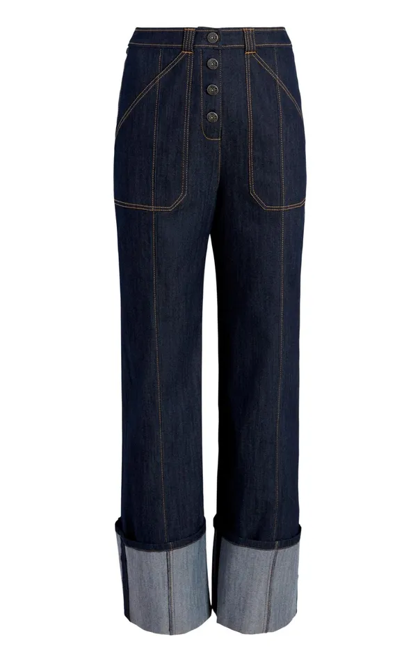 Women Cinq Sept Bottoms Cuffed Benji Pant Indigo