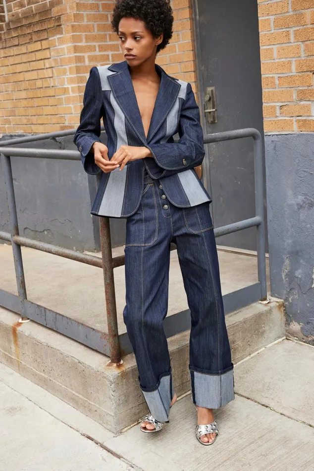 Women Cinq Sept Bottoms Cuffed Benji Pant Indigo