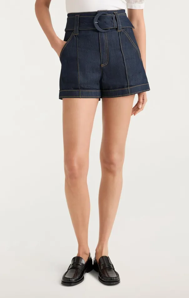 Women Cinq Sept Bottoms Denim Aldi Short Indigo