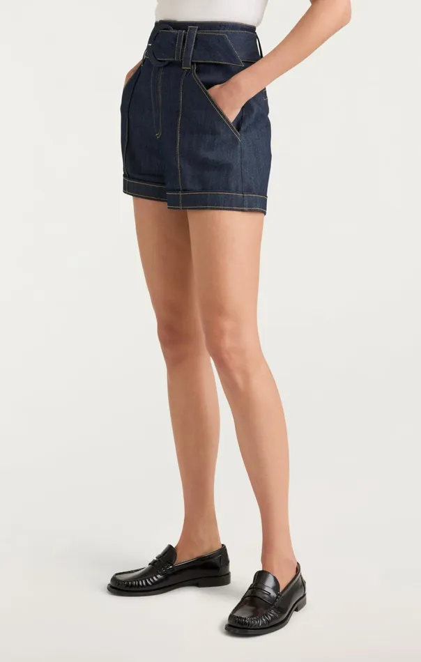 Women Cinq Sept Bottoms Denim Aldi Short Indigo