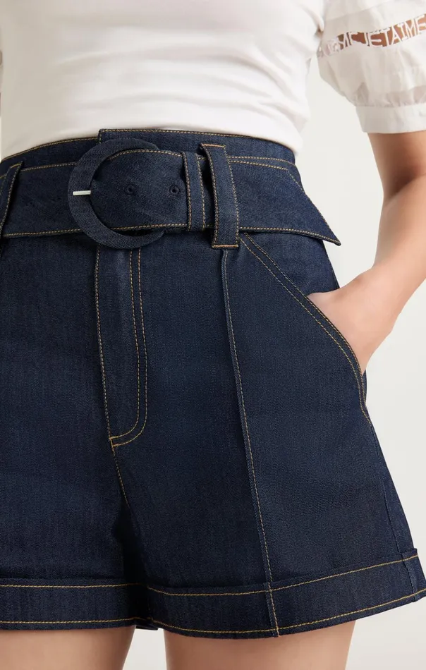 Women Cinq Sept Bottoms Denim Aldi Short Indigo