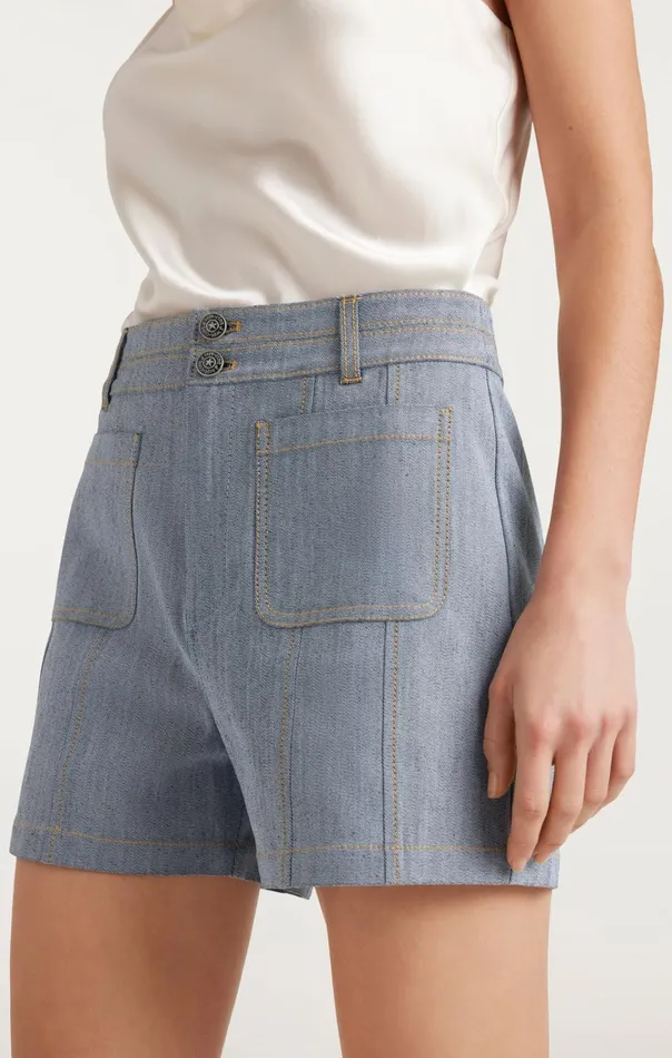 Women Cinq Sept Bottoms Dorothea Short Light Indigo