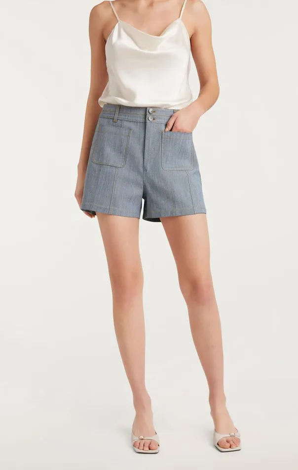 Women Cinq Sept Bottoms Dorothea Short Light Indigo
