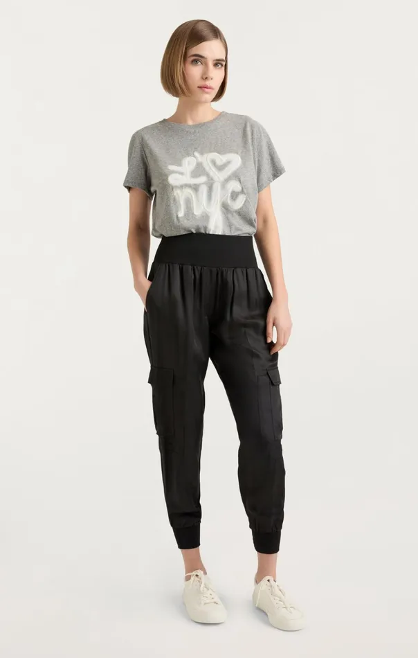 Women Cinq Sept Bottoms GILES PANT In Black Cupro Black