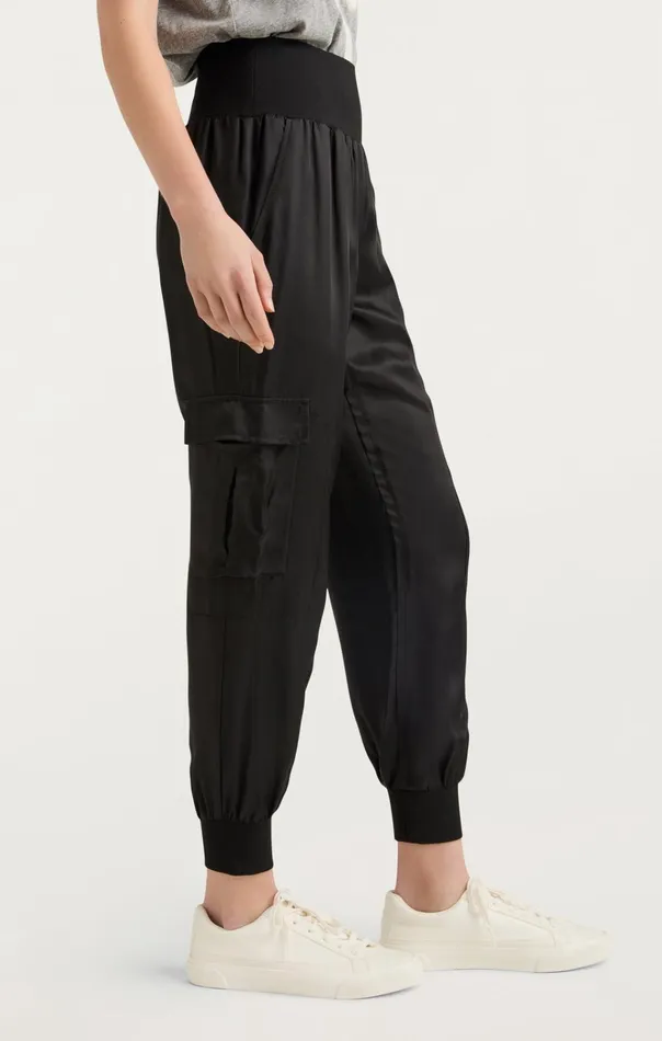 Women Cinq Sept Bottoms GILES PANT In Black Cupro Black
