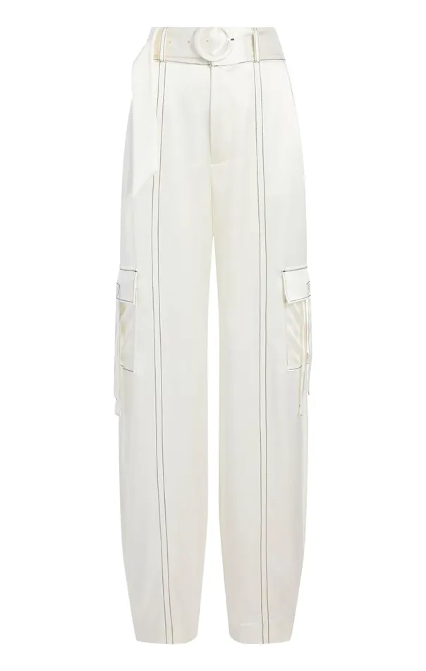 Women Cinq Sept Bottoms Jenson Pant Ivoryblack