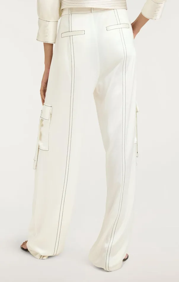 Women Cinq Sept Bottoms Jenson Pant Ivoryblack