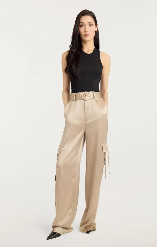 Women Cinq Sept Bottoms Jenson Pant Khakiivory