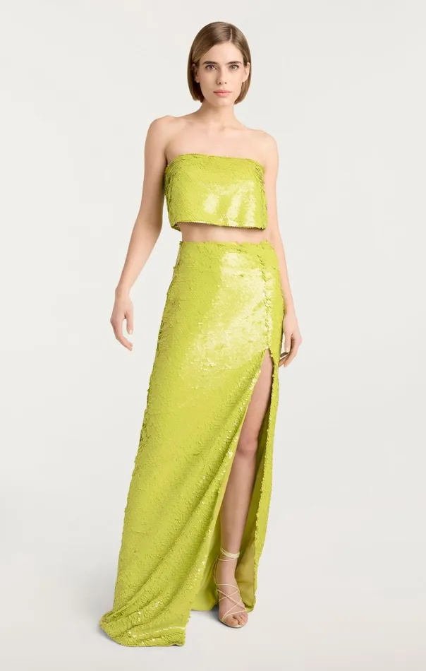 Women Cinq Sept Bottoms Jupiter Skirt Fresh Lime