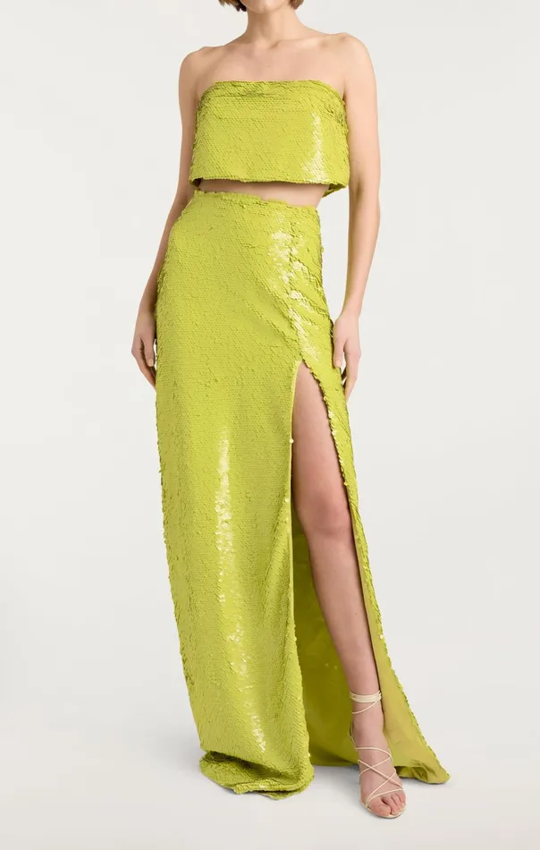 Women Cinq Sept Bottoms Jupiter Skirt Fresh Lime
