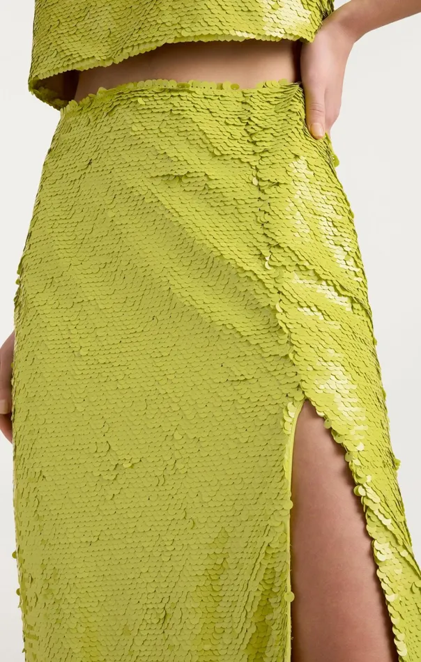 Women Cinq Sept Bottoms Jupiter Skirt Fresh Lime