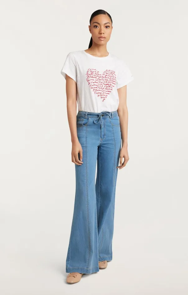 Women Cinq Sept Bottoms Tansy Pant Light Wash