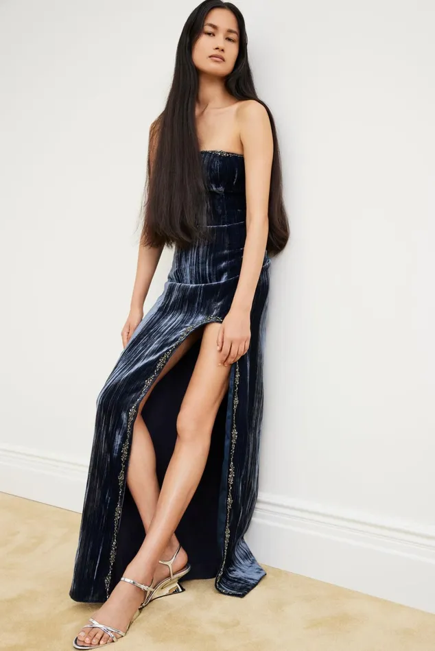Women Cinq Sept Dresses Eponine Gown Peacock Blue